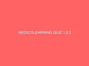 Read more about the article MEDICOLEARNING QUIZ 1.0.2