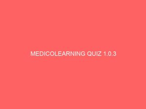 Read more about the article MEDICOLEARNING QUIZ 1.0.3